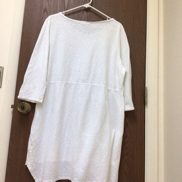 NEW Cut Loose white swing tunic top cotton linen, artsy, sz XL - Picture 8 of 13